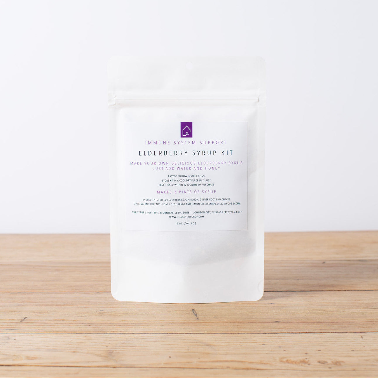 Elderberry Syrup DIY Kit from The Syrup Shop for making elderberry syrup at home